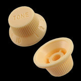 Max Guitar 1Volume & 2Tone Control Buttons Knobs for ST Sq Electric Guitar Cream