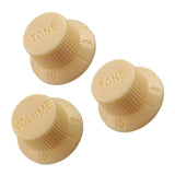 Max Guitar 1Volume & 2Tone Control Buttons Knobs for ST Sq Electric Guitar Cream