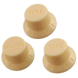 Max Guitar 1Volume & 2Tone Control Buttons Knobs for ST Sq Electric Guitar Cream