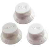 Max Guitar 1Volume & 2Tone Control Buttons Knobs for ST SQ Electric Guitar White