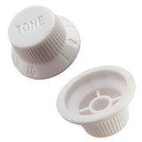 Max Guitar 1Volume & 2Tone Control Buttons Knobs for ST SQ Electric Guitar White