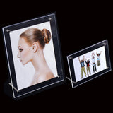 7inch Clear Acrylic Rectangle Crystal Photo Photograph Picture Frame Desktop Display with Screws Kit Kids Gift 0.5cm/0.19'' Thick