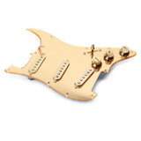 Maxbell Mirror Surface Prewired 3 Single Coil Pickguard SSS for Fender Guitar Gold