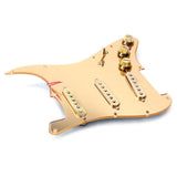 Maxbell Mirror Surface Prewired 3 Single Coil Pickguard SSS for Fender Guitar Gold