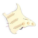 Maxbell Prewired 3-ply Pickguard Scratchplate HHH for Fender Strat Electric Guitar