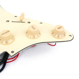 Maxbell Prewired 3-ply Pickguard Scratchplate HHH for Fender Strat Electric Guitar