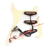 Maxbell Prewired 3-ply Pickguard Scratchplate HHH for Fender Strat Electric Guitar
