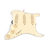 Maxbell Prewired 3-ply Pickguard Scratchplate HHH for Fender Strat Electric Guitar