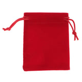 Velvet Drawstring Bags Wedding Party Jewelry Pouches Bracelet Watches Organiser Makeup Box Red Pack Of 10PCS