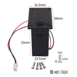Maxbell Black 9V Battery Box Case Cover Holder For Guitar Bass Pickup Replacement Accessory