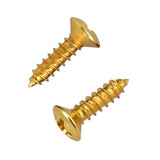 Maxbell Durable 50 Pieces Replacement Pickguard Mounting Screws Set for Electric Guitar Bass Parts Golden 0.47''