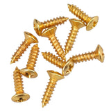 Maxbell Durable 50 Pieces Replacement Pickguard Mounting Screws Set for Electric Guitar Bass Parts Golden 0.47''