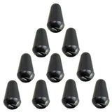 Maxbell 10pcs Internal Thread 4mm 3 or 5 Way Toggle Switch Tips Knobs Cap for ST SQ Electric Guitar Parts Replacement Black