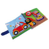 Maxbell Cute 3D Cloth Book Baby Night Educational Toys Little Car Animal Pattern Gift with Bag