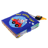 Maxbell Cute 3D Cloth Book Baby Night Educational Toys Little Car Animal Pattern Gift with Bag