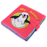 Maxbell Cute 3D Cloth Book Baby Night Educational Toys Penguin Animal Pattern Gift with Bag