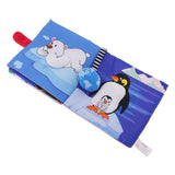 Maxbell Cute 3D Cloth Book Baby Night Educational Toys Penguin Animal Pattern Gift with Bag