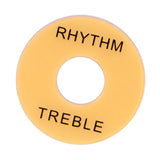 Maxbell Pack of 5 Beige Guitar Plastic Switch Washer Cover with Black Letters for Les Paul/Epiphone Guitar Accessory