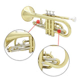 Max LADE Professional Bb Flat Cornet Brass Instrument with Carrying Case Gloves