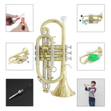 Max LADE Professional Bb Flat Cornet Brass Instrument with Carrying Case Gloves