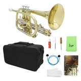 Max LADE Professional Bb Flat Cornet Brass Instrument with Carrying Case Gloves