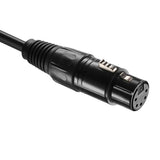 Max 2M/6.5ft DMX Stage Light Cable 3-Pin Signal XLR Male to 5-Pin Female Wire