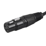 Max 0.3m/1ft XLR Y Splitter 3-Pin Female to Dual Male Mic Microphone Cable Cord