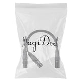 Max 0.3m/1ft XLR Y Splitter 3-Pin Female to Dual Male Mic Microphone Cable Cord