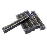 Maxbell 5 Pieces 600V 15A Dual Rows 12 Positions Screw Wire Terminal Strip Barrier Block TB1512L