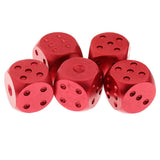 Max Aluminum Alloy Round Corner Metal Dice with Dots for D&D RPG MTG Red