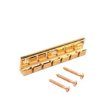 Max Gold Guitar Bridge 6 Strings Saddles Tailpiece for Guitar Replacement Parts