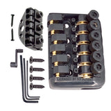 Max 1 Set Fixed Guitar Bridge Tailpiece Nut Set for Musical Instrument Black