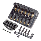 Max 1 Set Fixed Guitar Bridge Tailpiece Nut Set for Musical Instrument Black