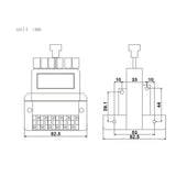Max 1 Set 6 String Saddle Headless Guitar Bridge Tailpiece for Electric Guitar