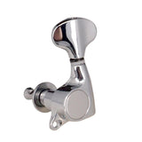 Max 6 Pieces Sealed-gear Acoustic Guitar Tuning Pegs Tuners Machine Heads Silver