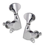 Max 6 Pieces Sealed-gear Acoustic Guitar Tuning Pegs Tuners Machine Heads Silver