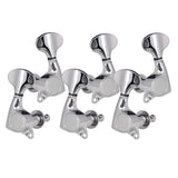 Max 6 Pieces Sealed-gear Acoustic Guitar Tuning Pegs Tuners Machine Heads Silver