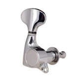 Max 6 Pieces Sealed-gear Acoustic Guitar Tuning Pegs Tuners Machine Heads Silver
