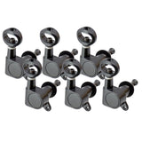 Max 6 Pieces Right Full Closed Tuning Pegs Tuners for Electric Acoustic Guitar