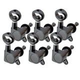 Max 6 Pieces Right Full Closed Tuning Pegs Tuners for Electric Acoustic Guitar
