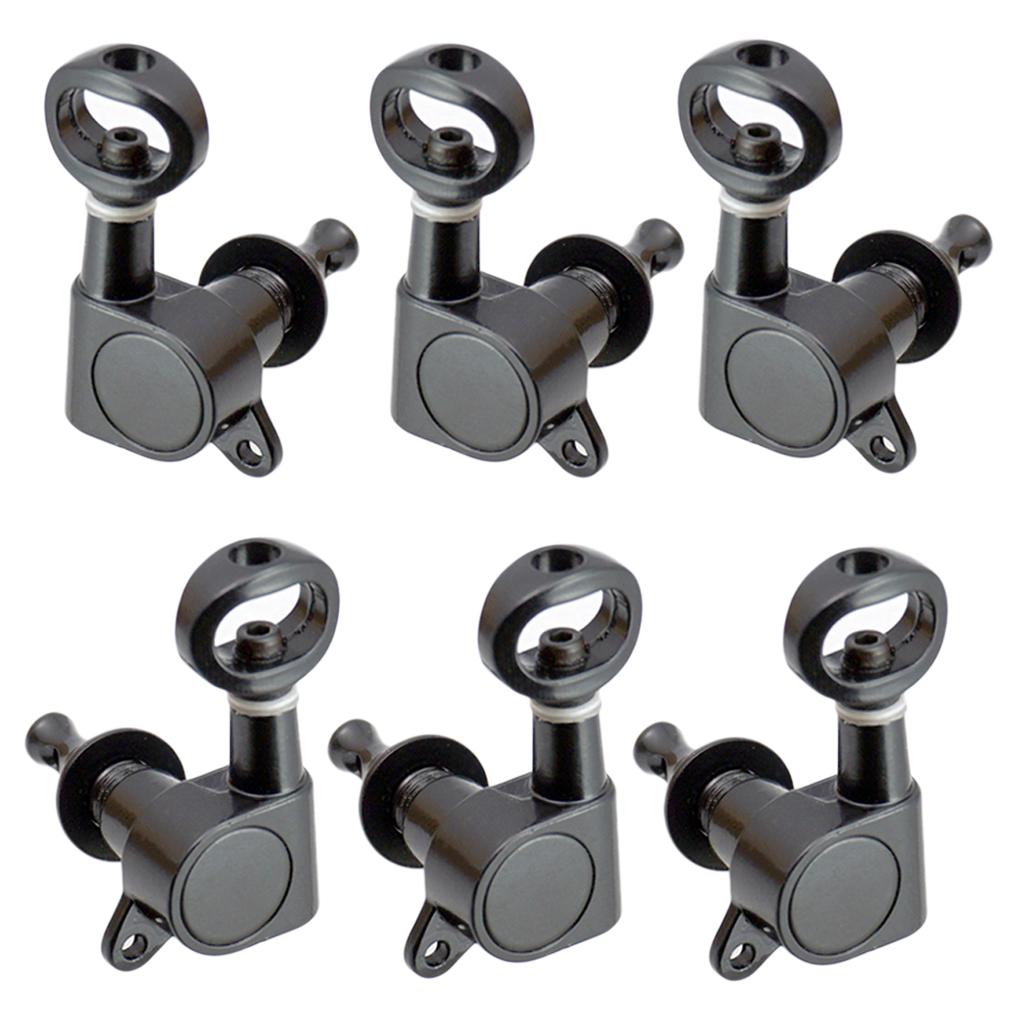Max Guitar Tuning Pegs Tuners Machine Heads for Electric/Acoustic Guitar Black