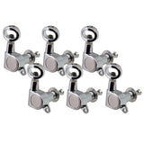 Maxbell Hollow Handle String Tuning Pegs Enclosed for Acoustic Guitar 6R Silver