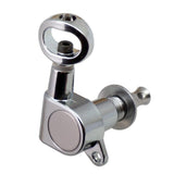 Maxbell Hollow Handle String Tuning Pegs Enclosed for Acoustic Guitar 6R Silver