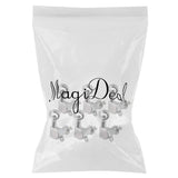 Maxbell Hollow Handle String Tuning Pegs Enclosed for Acoustic Guitar 6R Silver