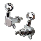 Max Guitar Tuning Pegs Tuners Machine Heads for Electric/Acoustic Guitar Silver