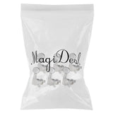 Max String Tuning Pegs Enclosed Round Button for Acoustic Guitar 6R Silver