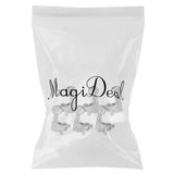Max String Tuning Pegs Enclosed Round Button for Acoustic Guitar 3R3L Silver
