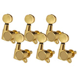 Max String Tuning Pegs Enclosed Round Button for Acoustic Guitar 6R Gold