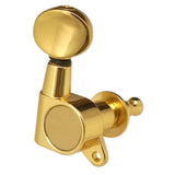Max String Tuning Pegs Enclosed Round Button for Acoustic Guitar 6R Gold