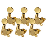 Max String Tuning Pegs Enclosed Round Button for Acoustic Guitar 6R Gold